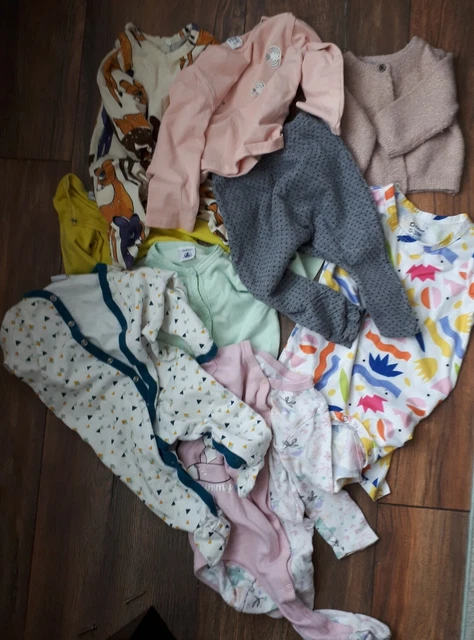 Pacchetto di vestiti per bambini 3 e 6 mesi, cardigan di Next, Feliz ecc.