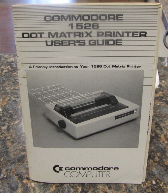 VINTAGE COMMODORE COMPUTER 1526 DOT Matrix Printer User's Guide 4.89