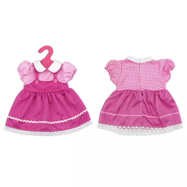 COSDOLL Baby Girl Pink Dress Outfit Suit for 15~17 inch Reborn Doll,Doll Clothes