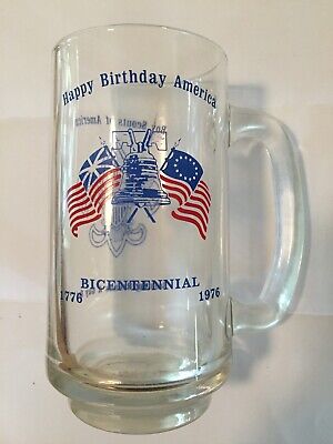 BSA Boy Scouts 1776 - 1976 Bicentennial Root Beer Mug Scouting Rounds a Guy Out