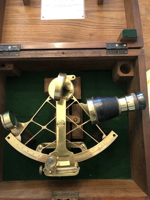Vintage Husun  Sextant Henry Hughes & Son No 27758 W/ Case & Cert Dated 1960