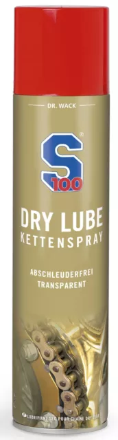 S100 Dr. Wack Dry Lube Kettenspray 400ml PTFE Motorrad Kettenpflege 2380