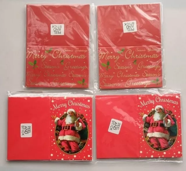32 Christmas  Santa script gift Tags Peel And Stick New