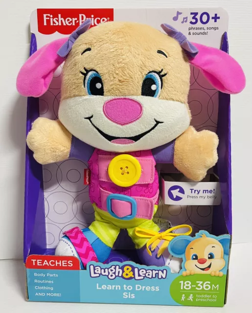 Fisher-Price Laugh & Learn, Learn To Dress Sis, 30+ Songs & Phrases, A1