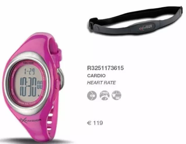 Orologio Donna Sector Expander Cardiofrequenzimetro,Fucsia,Sport Fascia Cardio