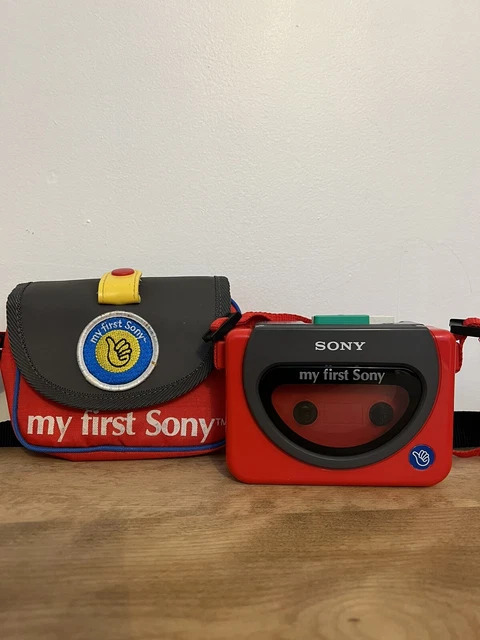 VINTAGE MY FIRST Sony tape player cassette Walkman with case TESTED ...