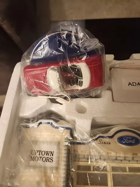 DEPARTMENT 56 UPTOWN Motors Ford Snow Village 1965 Ford Mustang New In ...