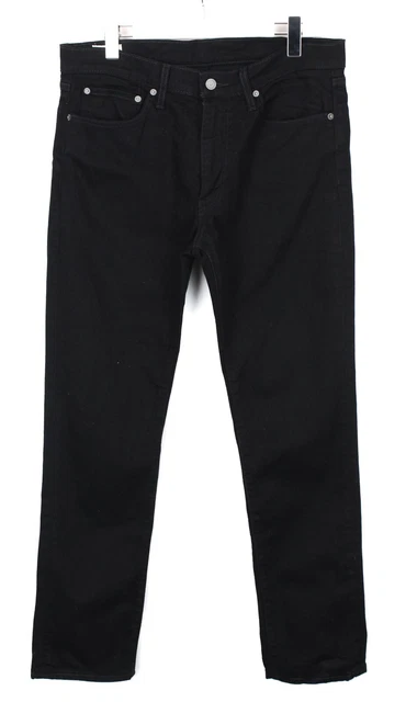 Levi's 511 Jeans Uomo W36/L32 Sfumato Effetto Zip Fly Casual Slim Nero
