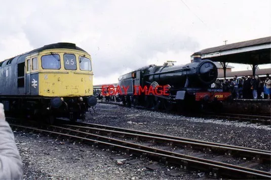 Photo  1986 Rail Event At Andover Railway Station Class 33 And Gwr Hall 4-6-0 49