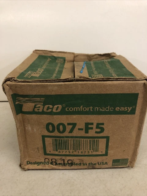 Taco 007-F5 Cast Iron Circulator, 1/25 HP 00 Series Cartridge Circulator - NEW
