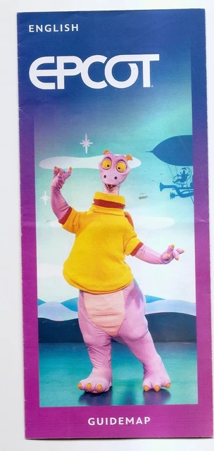 Theme Part Guide Map WALT DISNEY WORLD EPCOT Theme Park Guide Map Brochure - Figment ...