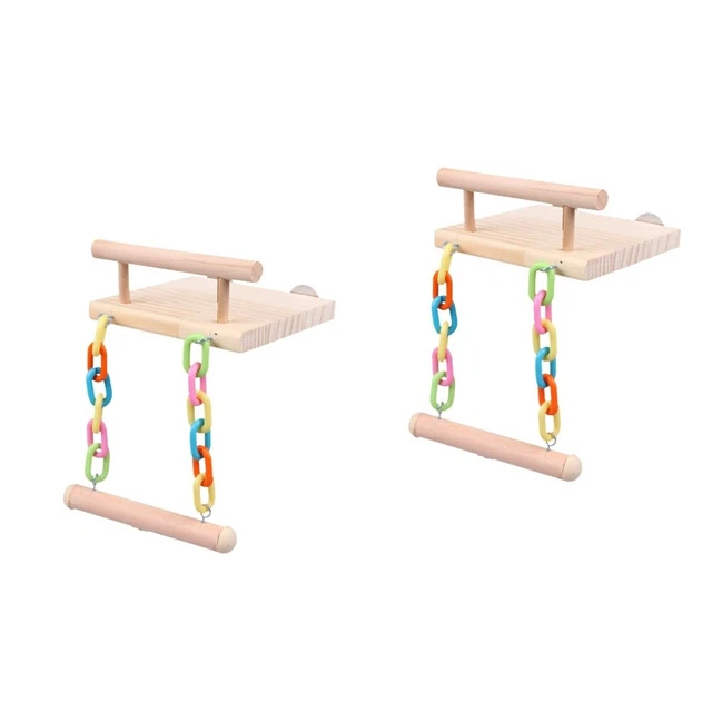 2 PC Vogelschaukel Chinchilla-Plattform Käfig Vogelkäfig Spielzeug