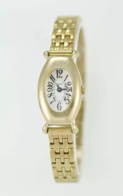 Fossil Watch Womens Stainless Steel Gold Water Resist Battery White Pearl Quartz