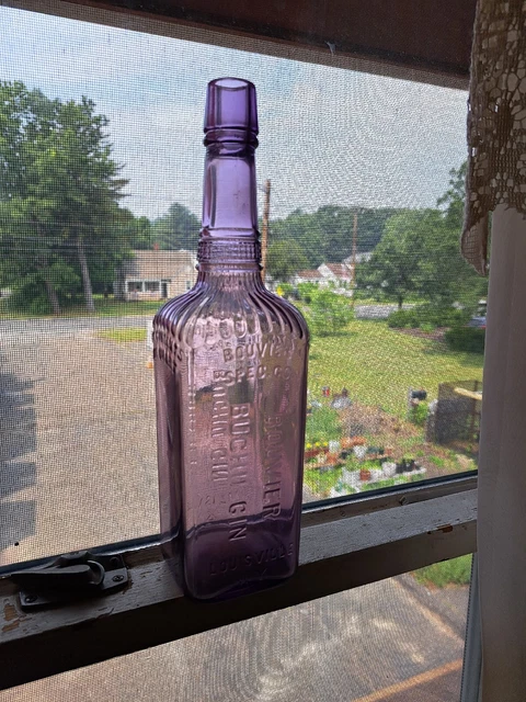 Antique Bottle Amathyst Gin Ky. Usa