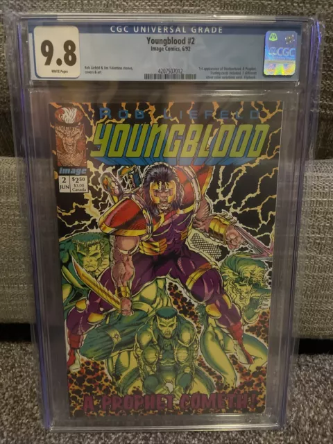 YOUNGBLOOD #2 CGC 9.8 - 1st App PROPHET & ShadowHawk Image 1992 Liefeld MOVIE