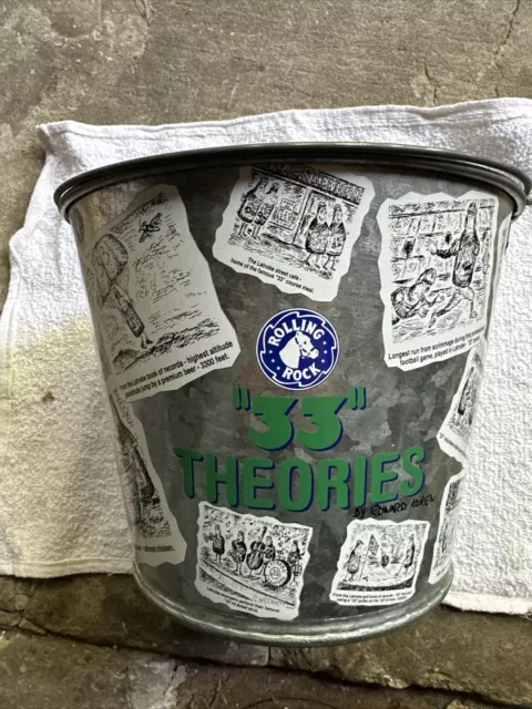 Rolling Rock Beer galvanized steel Bucket