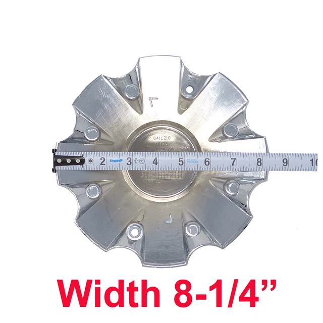 841L210C1 / KMC KM651 Slide Chrome Bolt-On Center Cap 3