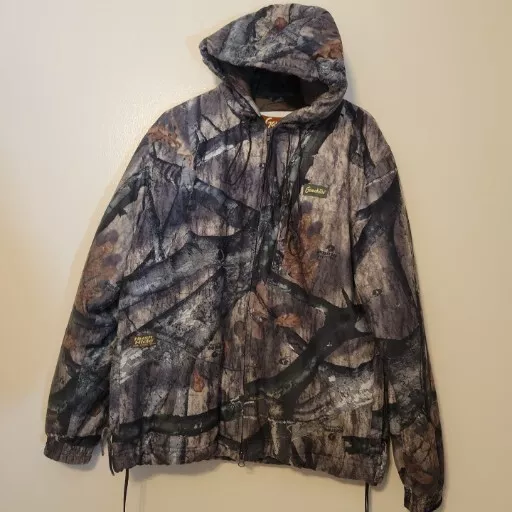 Gamehide Hunting Jacket Adult Medium Brown Lined Mossy Oak Hushhide Mens