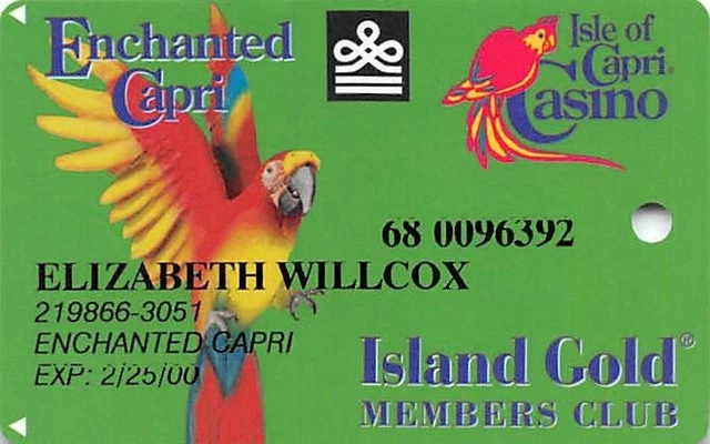 Enchanted Capri Casino Cruise Ship - New Orleans, LA - Rare 2nd Issue Slot Card