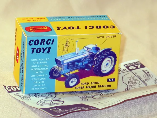 Corgi Toys Boite Vide Repro 67 Ford 5000 Super Major Tractor