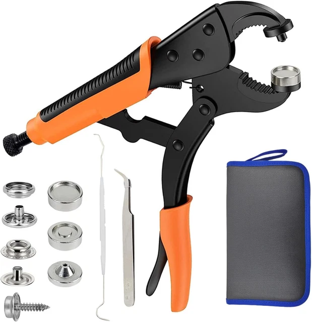 Applicazione Abbigliamento Pinza Per Bottoni A Pressione - Set Completo Per Applicare Bottoni Automatici T3, T5, T8. Per Cucito Fai Da Te E Riparazioni Abbigliamento! Bottoni Pressione - 5