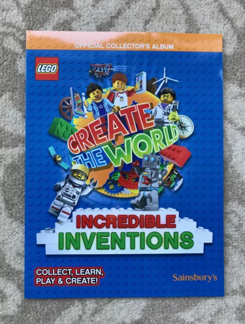 Sainsbury's Lego Official Collector's Album - Create The World - New + 4 Cards