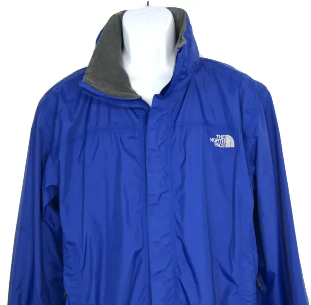 The North Face Resolve Hyvent Jacket Blue Rain Full Zip With Hood Men's Size Med