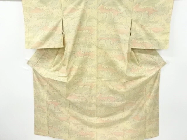 6847793: Japanese Kimono / Vintage Omeshi Kimono / Nishijin-Ori / Woven Abstract