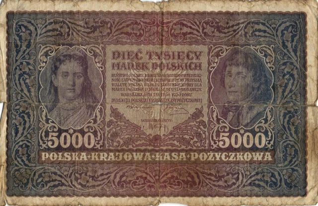 Poland P.31a  5.000 Marka Polska II Serja S 1920 Fair