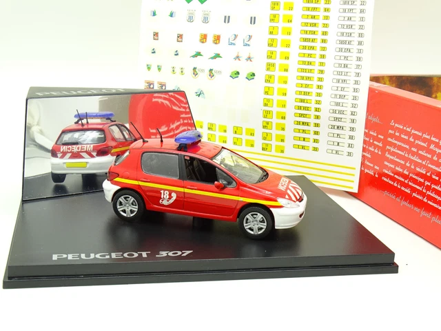 Norev 1/43 - Peugeot 307 Des Pompiers (Médecin) - Modèle Réduit