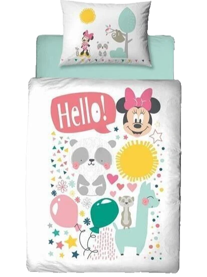Biancheria Da Letto Minnie Mouse Per Bambini - Cotone 100% Oeko-Tex, 100x135cm + 40x60cm - Foto 6
