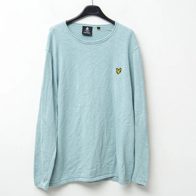 Lyle & Scott Uomo 2XL Felpa Maglione Pullover Girocollo Maglia Casual
