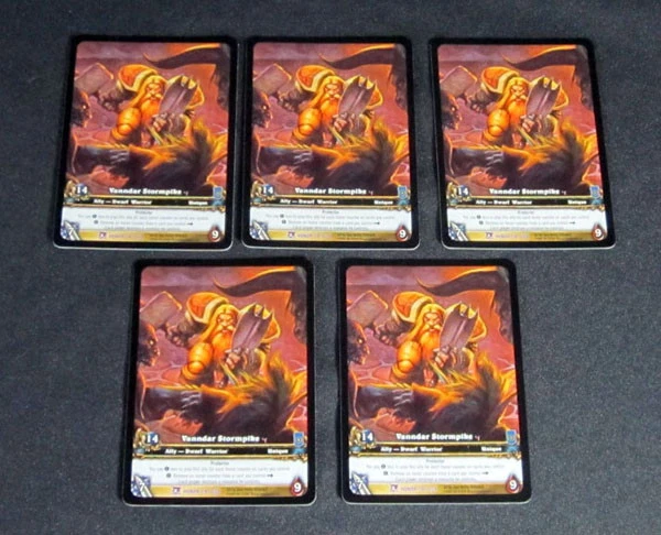 Lot of (5) World of Warcraft WoW TCG Vanndar Stormspike Honor - Ally Epic