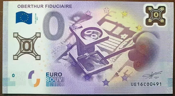 Très rare  billet Euro Souvenir 0 Euro POLYMER  Millésime  Collector 2017