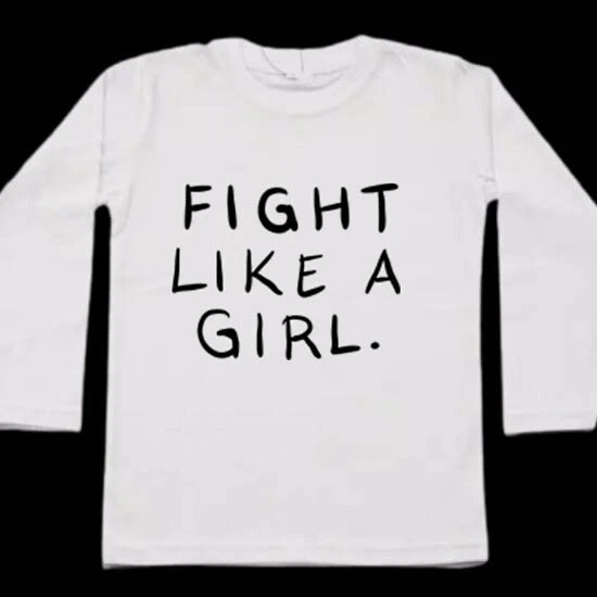 Fight Like a Girl Tshirt Cotton Casual Tee Size S to 3XL