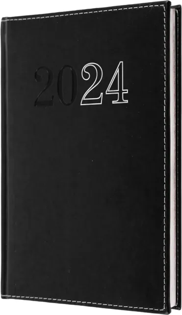 Collins Chelsea A5 Size Week To View Format Planner Organiser 2024 Diary Black
