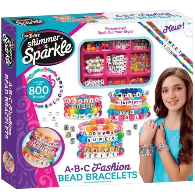 Shimmer 'N Sparkle ABC Fashion Bead Bracelets Kit