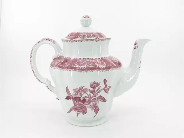 Spode England "Pink Camilla" Coffee Pot with Lid Earthenware