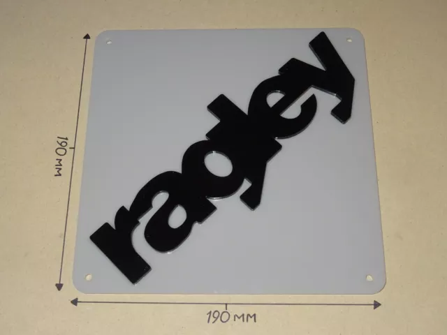Ragley MTB, Ragley Bikes, Ragley Cycling, Acrylic Sign, Grey & Black, 190 X 190m