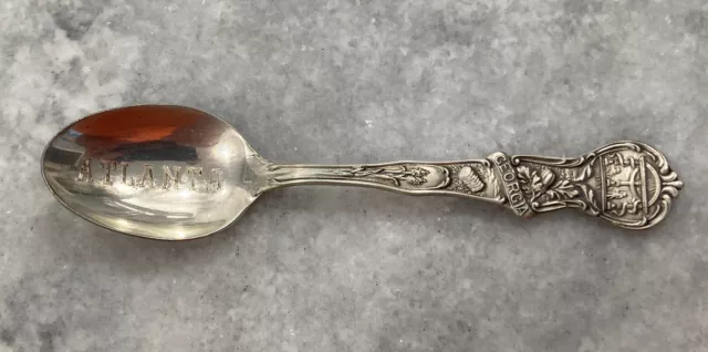 Vintage JT Inman Co Sterling Silver 4” Atlanta Ga Collectible Souvenir Spoon