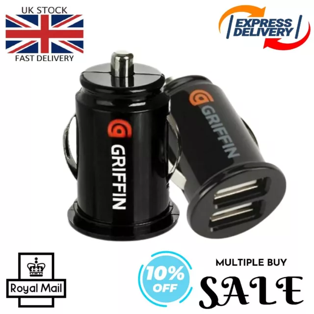 Fast GRIFFIN Twin USB In Car charger cigarette lighter adapter All Phones IPhone