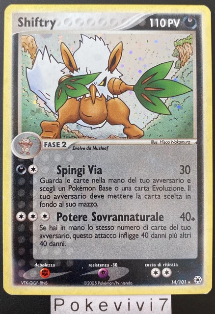Carte Pokemon SHIFTRY 14/101 HOLO Bloc EX Italien ITA