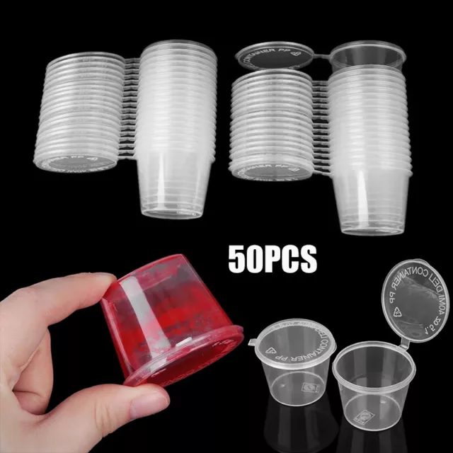 50/100pcs Take-out Clear Plastic Sauce Chutney Cus Food Container Storage Box