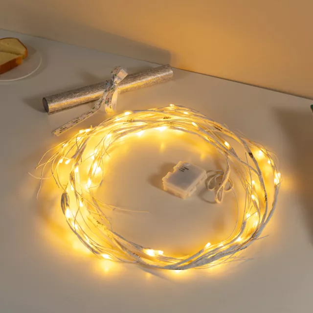 RAIKOU Éclairage de Noël 180 cm 48 LED Branche décorative Arbre lumineux 3