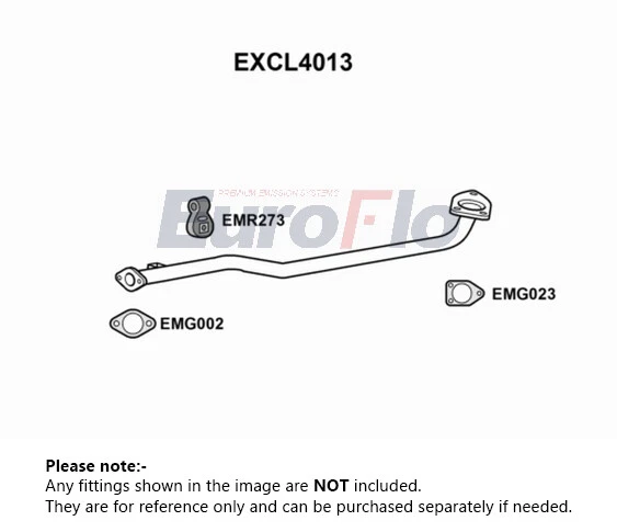 Tubo di scarico adatto a MITSUBISHI SHOGUN 1.8 centro 99 a 01 4G93 (GDI) EuroFlo nuovo