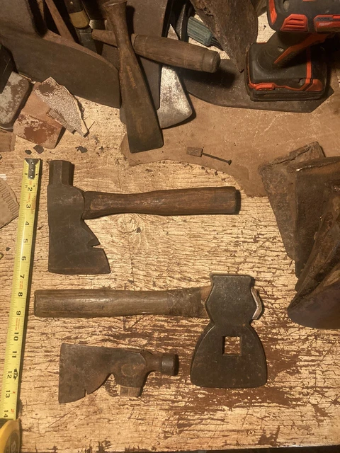 3 Hatchet Axe Heads. Craftsman, Stanley, Flint Edge