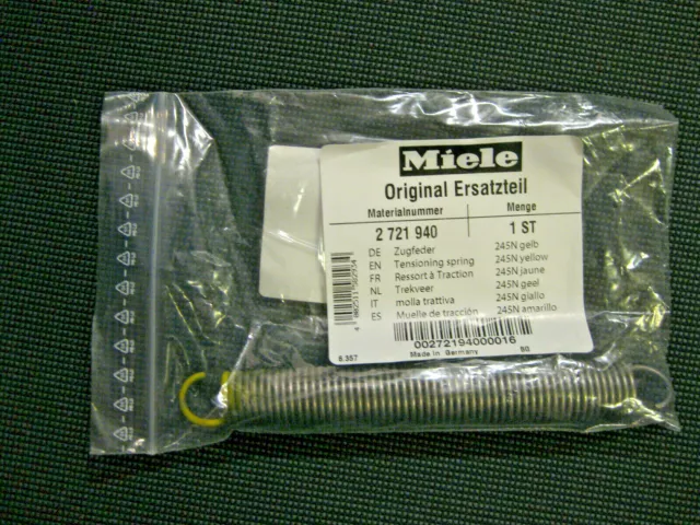 wie NEU Zugfeder Türfeder für Spülmaschine ORIGINAL MIELE 2721940 gelb 245N
