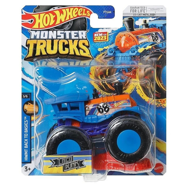 HOT WHEELS MONSTER Trucks Train Loco Punk 2023 Back to Basics 3/6 14.