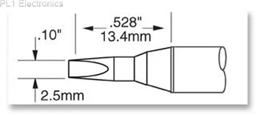 Oki Metcal - Sfv-Ch25A - Tip, Soldering, Chisel, Long, 2.5Mm