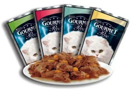 192 BUSTINE GOURMET PERLE 85 gr umido per gatti gatto gusti a scelta le perle